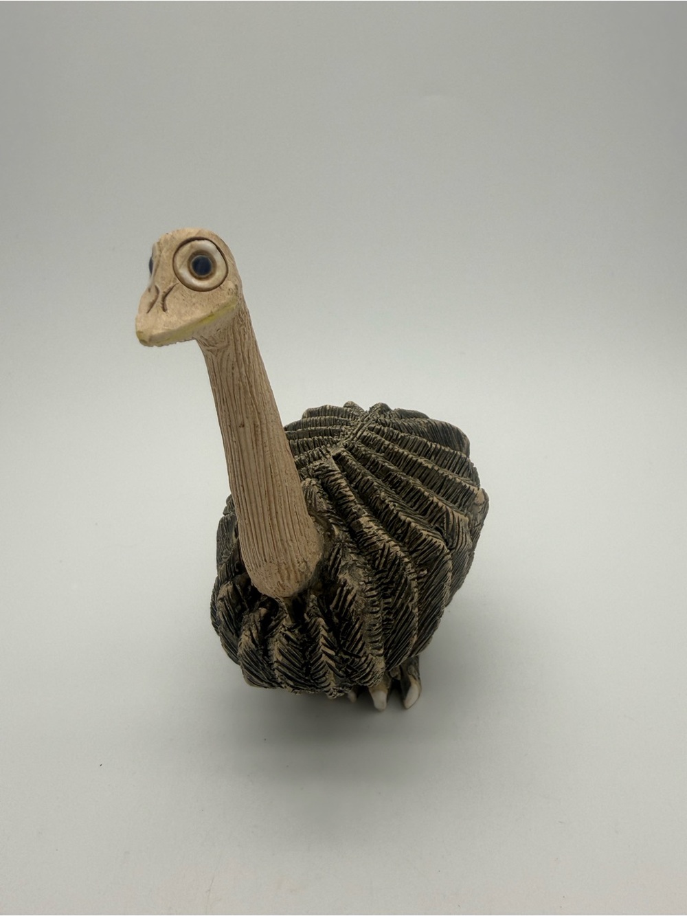 Artesania Rinconada Ostrich Emu Figurine 01 Uruguay Vintage Clay Pottery Art EUC
